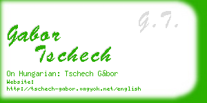 gabor tschech business card